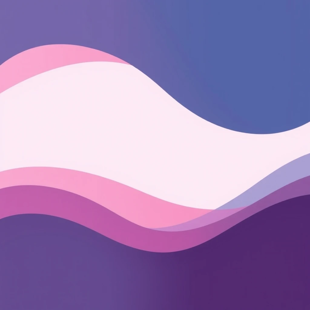 グラデーションの波を描いた抽象背景のグアッシュ画風イラスト