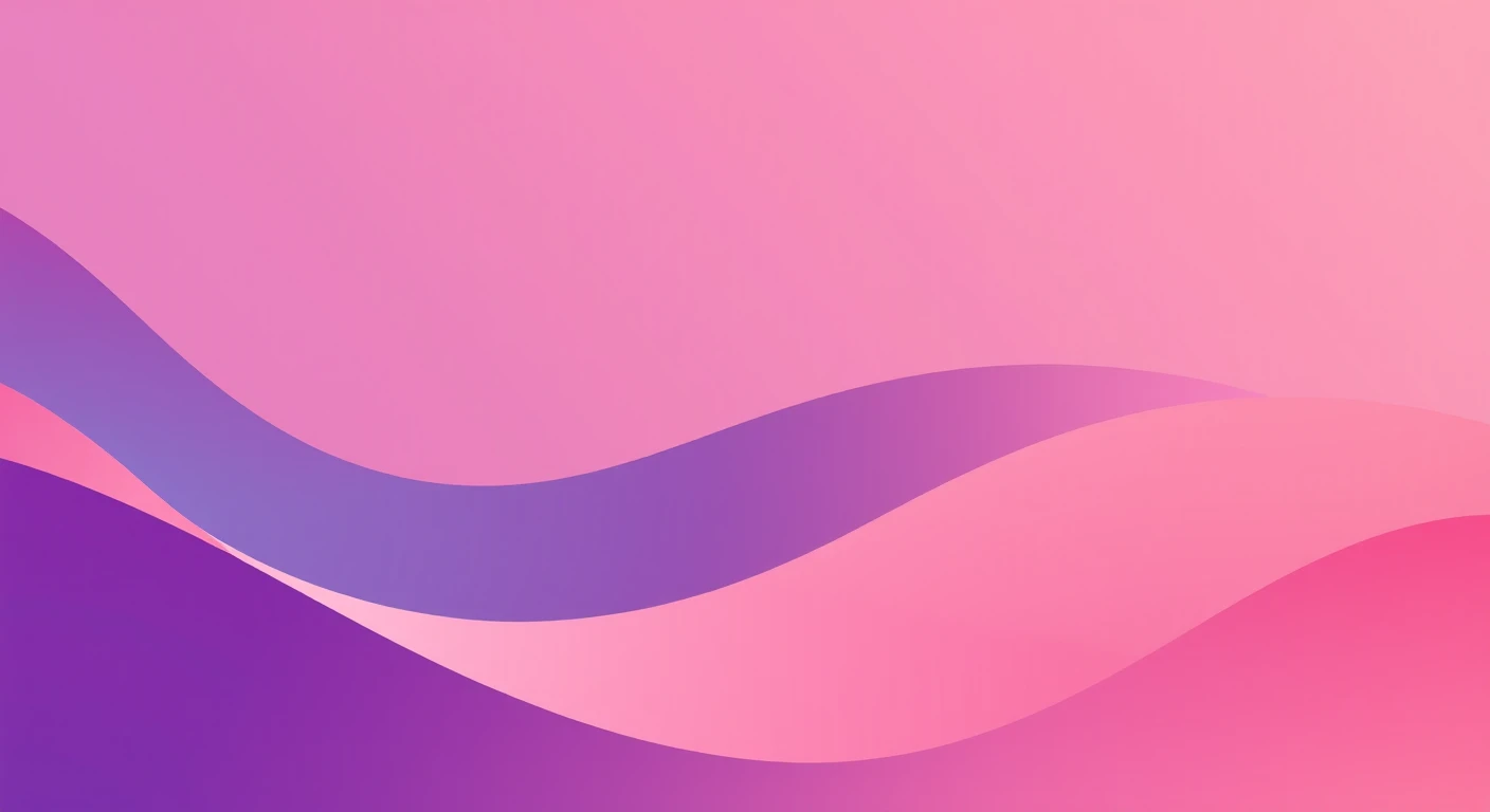 グラデーションの波を描いた抽象背景のフラットイラスト