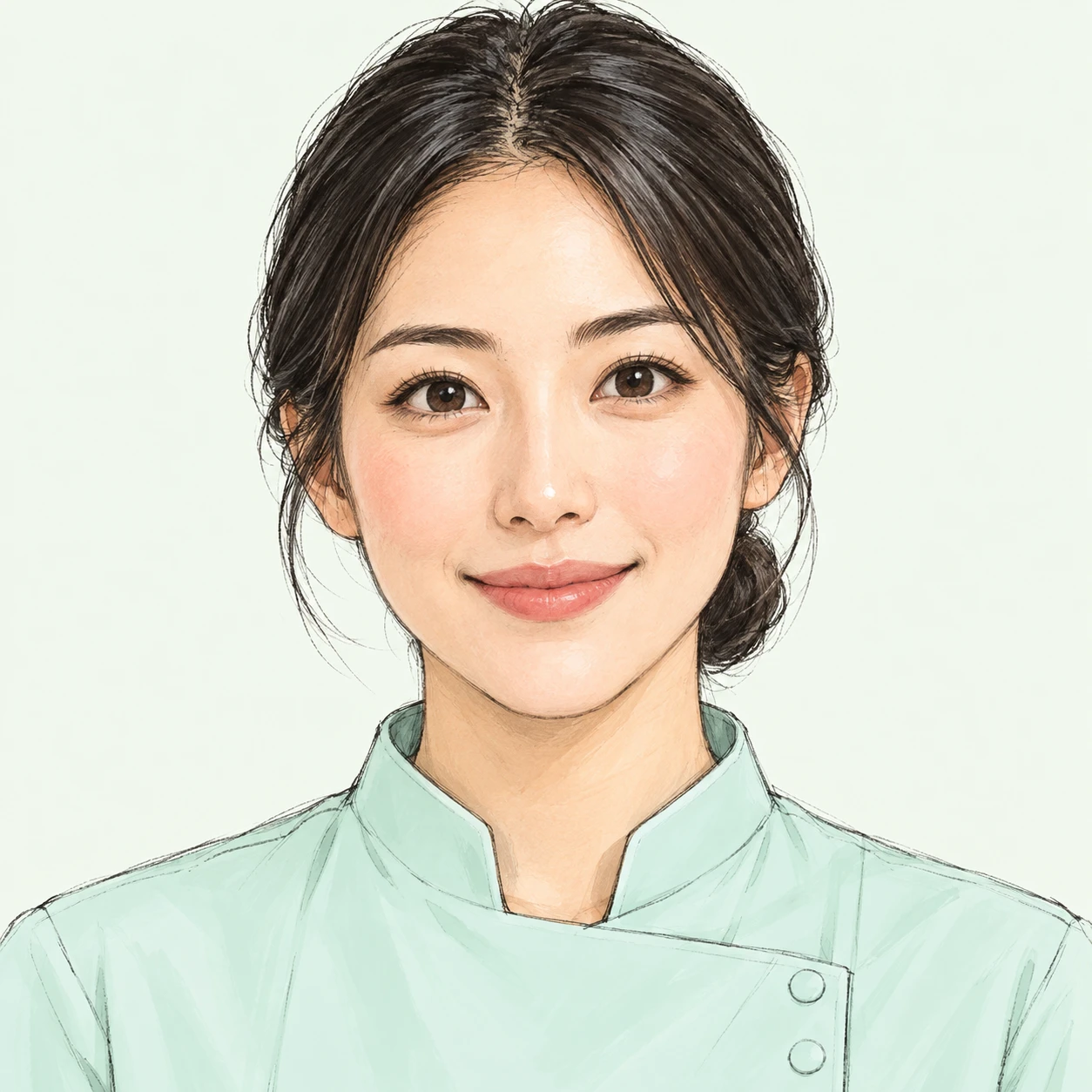 인물, 치과의사, 소셜미디어, 클로즈업 일러스트 (손그림풍)