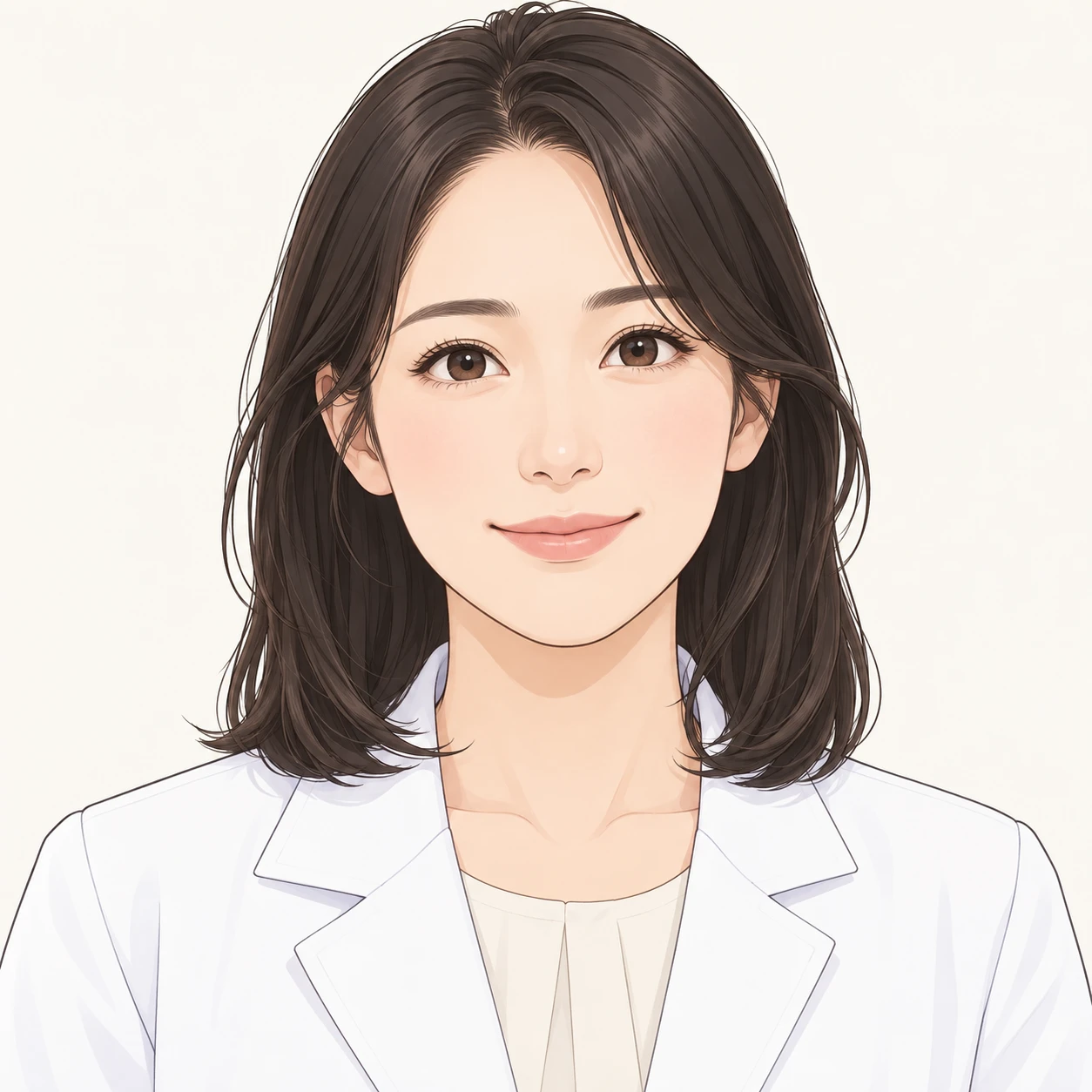 인물, 약사, 소셜미디어, 클로즈업 일러스트 (심플 라인아트)