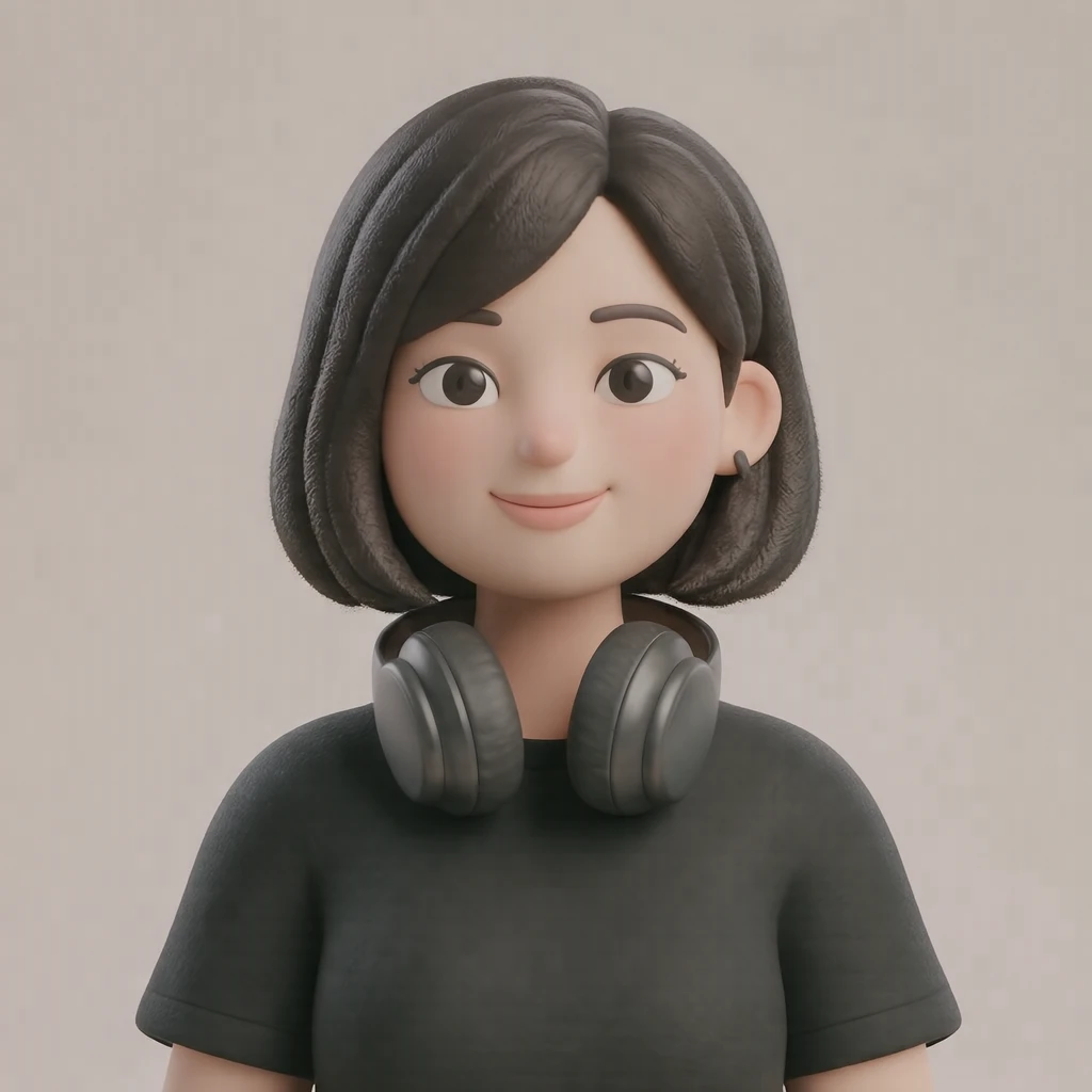 인물, 음향 스태프, 소셜미디어, 클로즈업 일러스트 (소프트 3D)