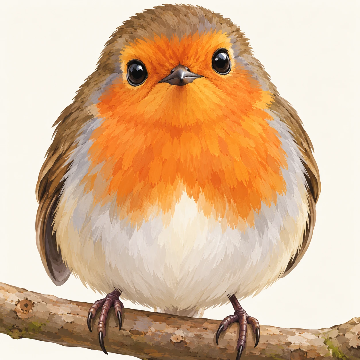 枝にとまった小鳥のプロフィール用画像（ゆるいイラスト）