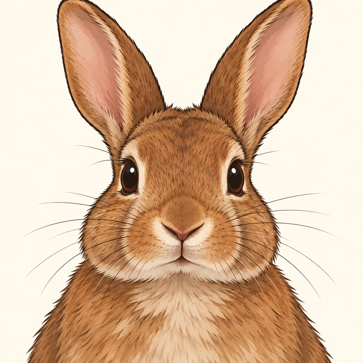 Profile picture of a brown rabbit (loose cartoon)