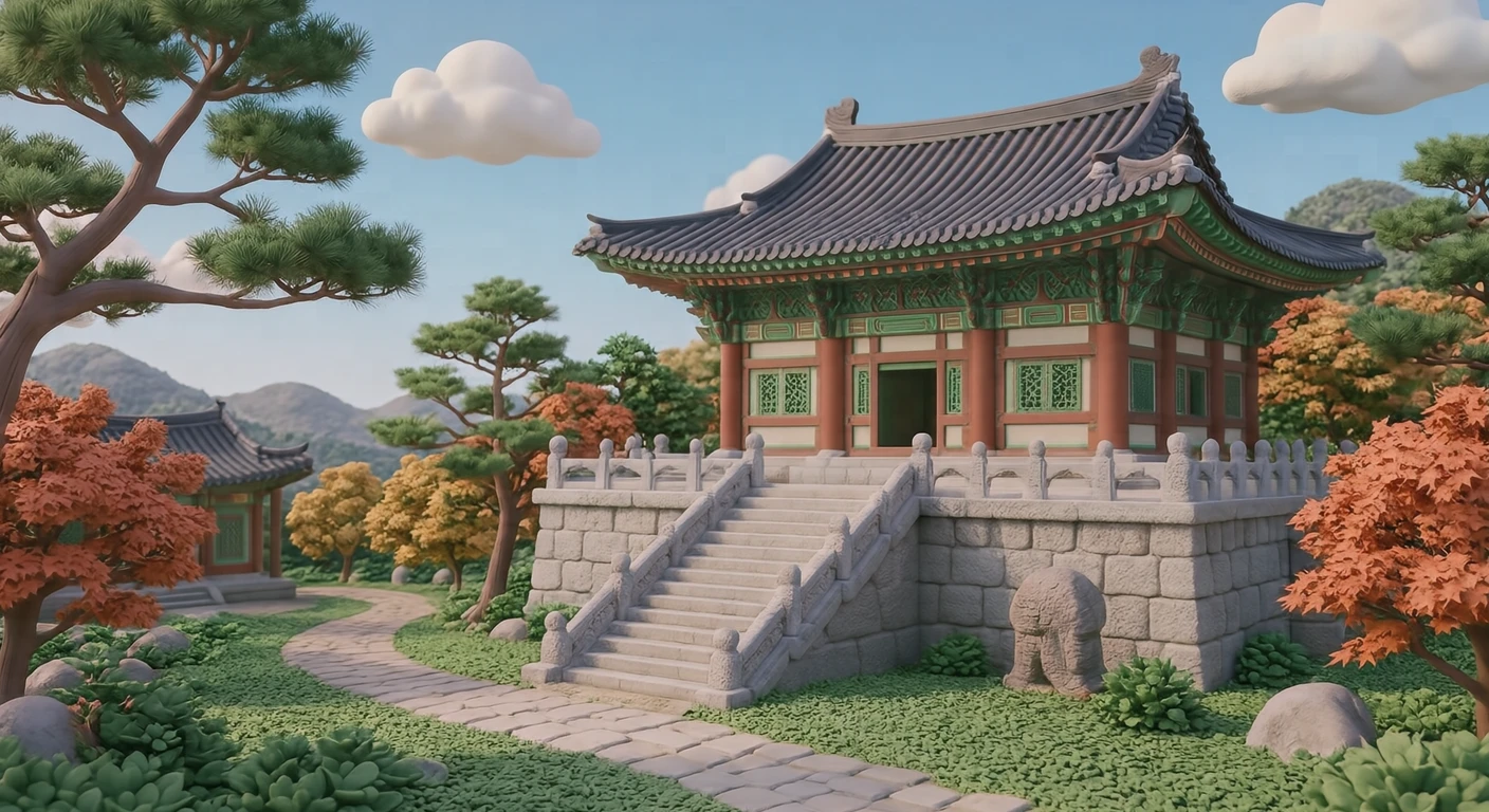 세계유산 경주 불국사 일러스트 (소프트 3D)