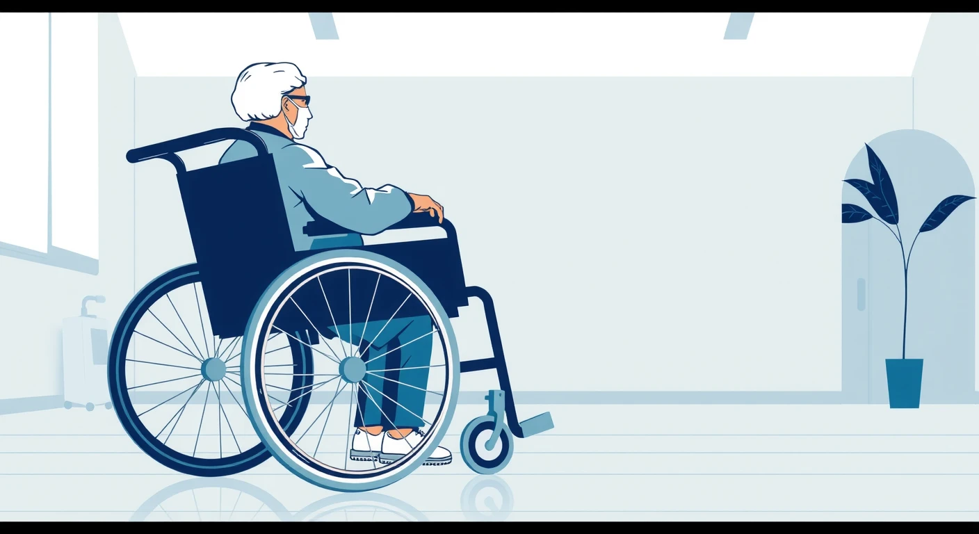 介護士・高齢者・介護・車椅子のイラスト