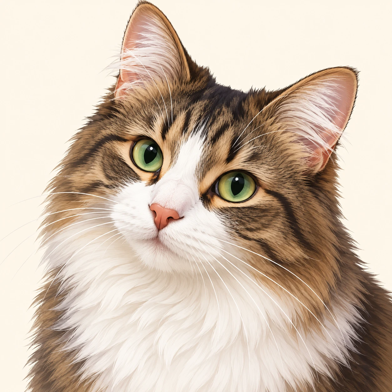 비스듬히 향한 고양이의 프로필 아이콘 (아이소메트릭)