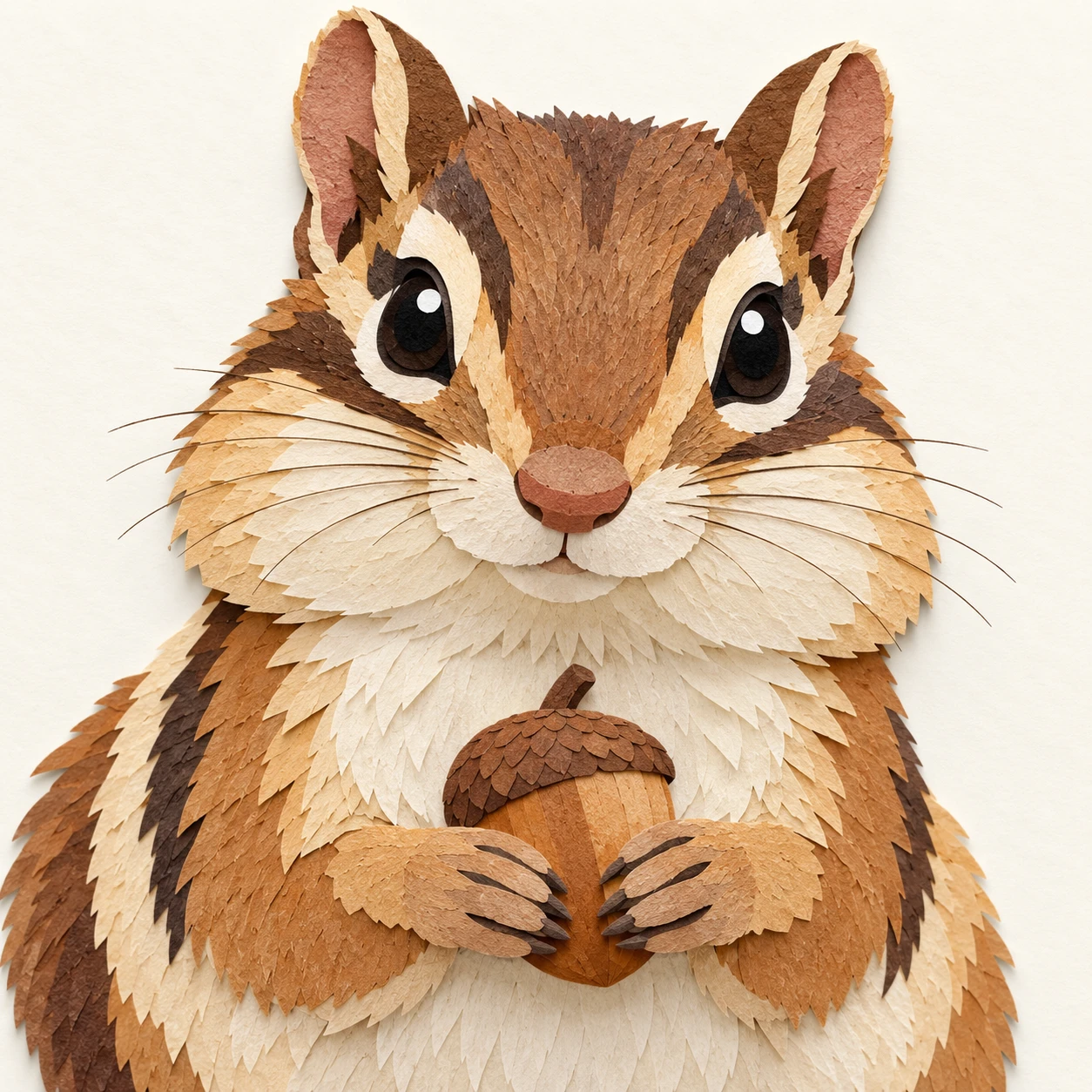 Profile picture of a chipmunk (paper cut-out)