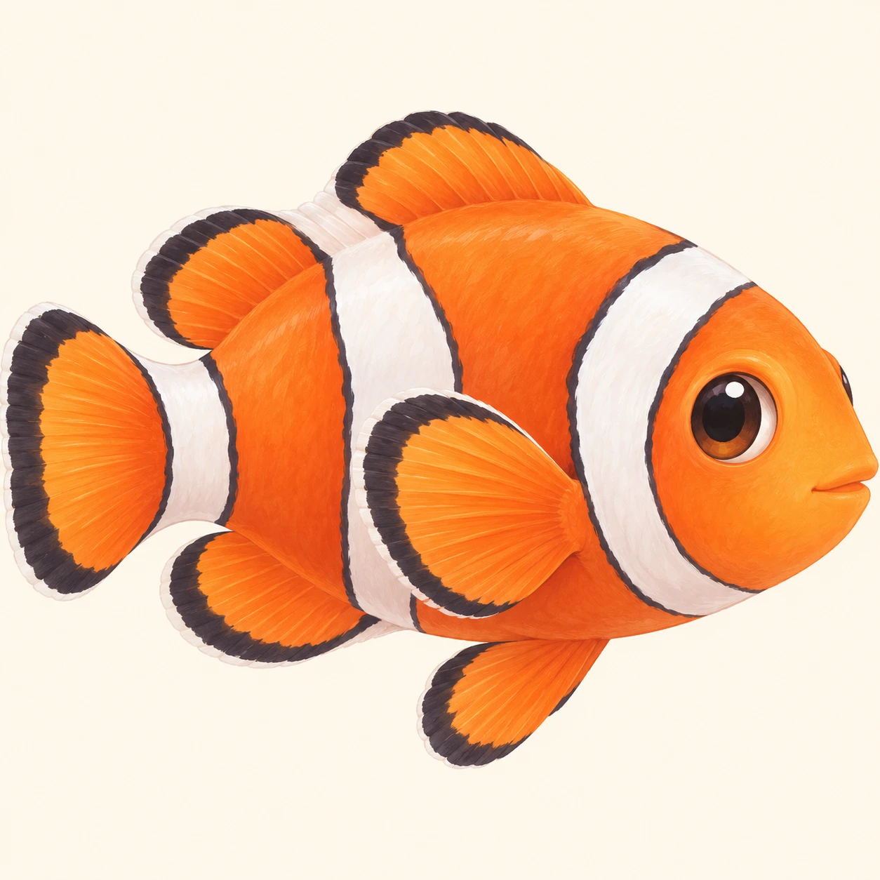 クマノミのプロフィール用画像（ソフトパステル）