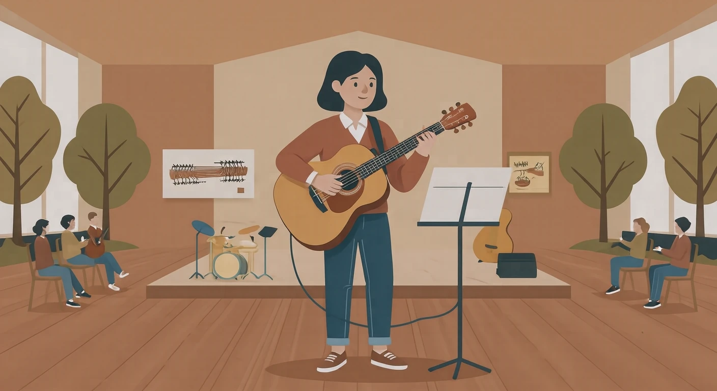 楽器を演奏する生徒のイラスト（フラットイラスト）