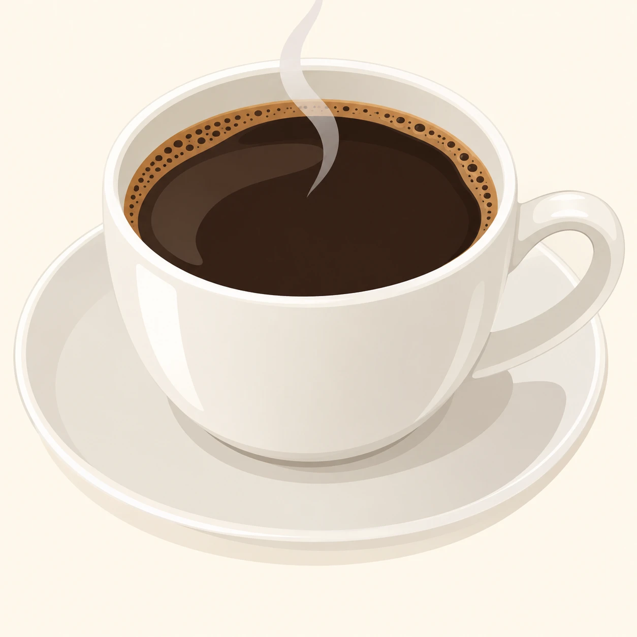 コーヒーカップのフラットイラストのプロフィールアイコン（フラットイラスト）