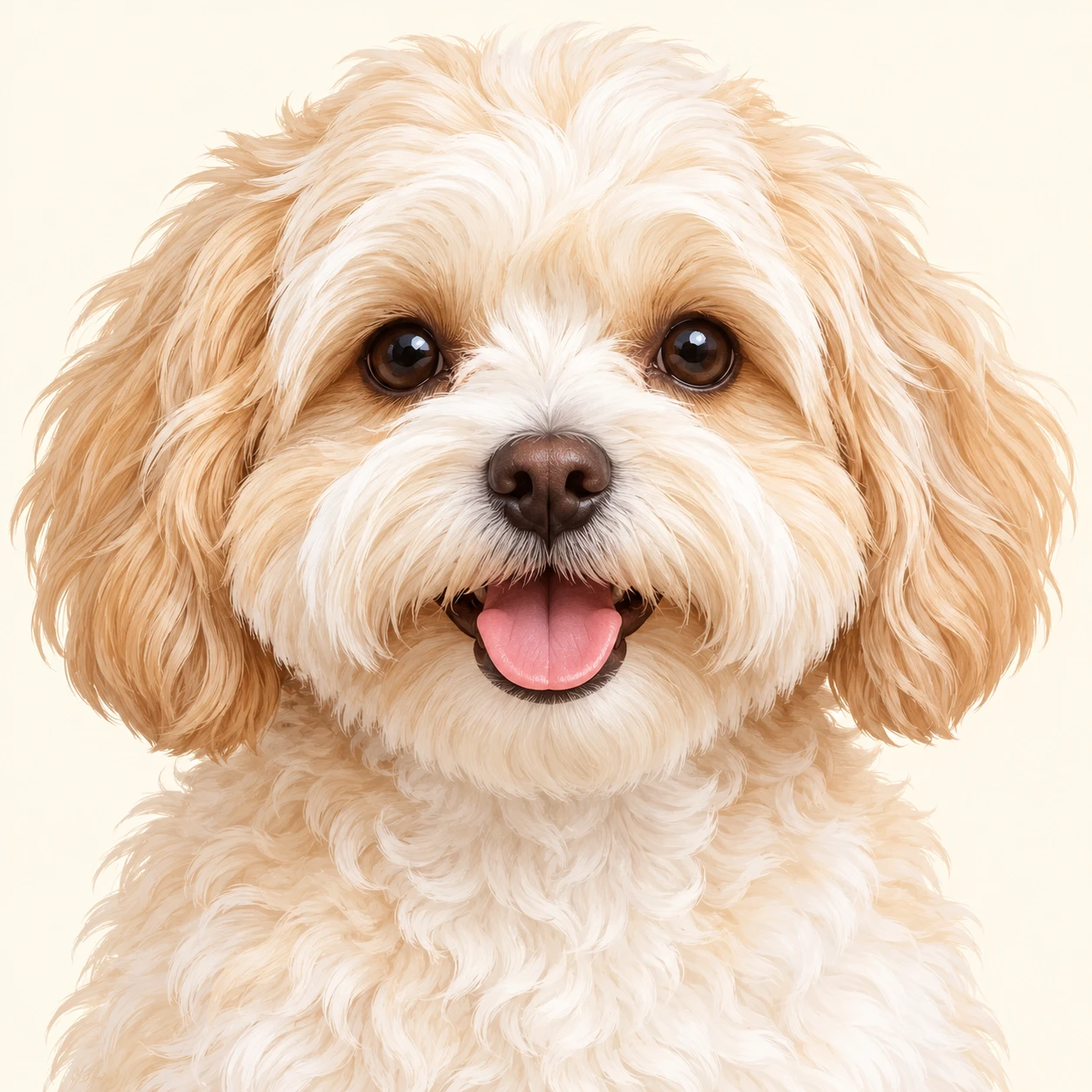 복슬복슬한 소형견의 프로필 아이콘 (아이소메트릭)