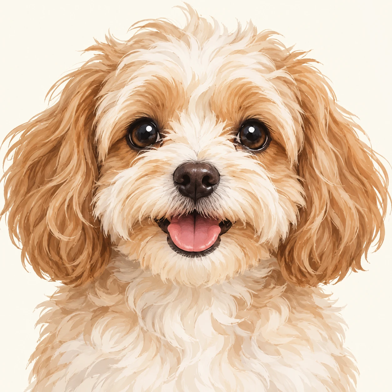 복슬복슬한 소형견의 프로필 아이콘 (편안한 카툰)