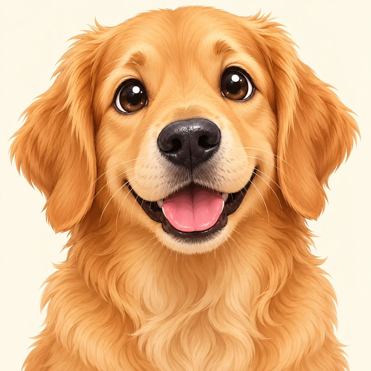 Profile picture of a dog facing forward (chibi)