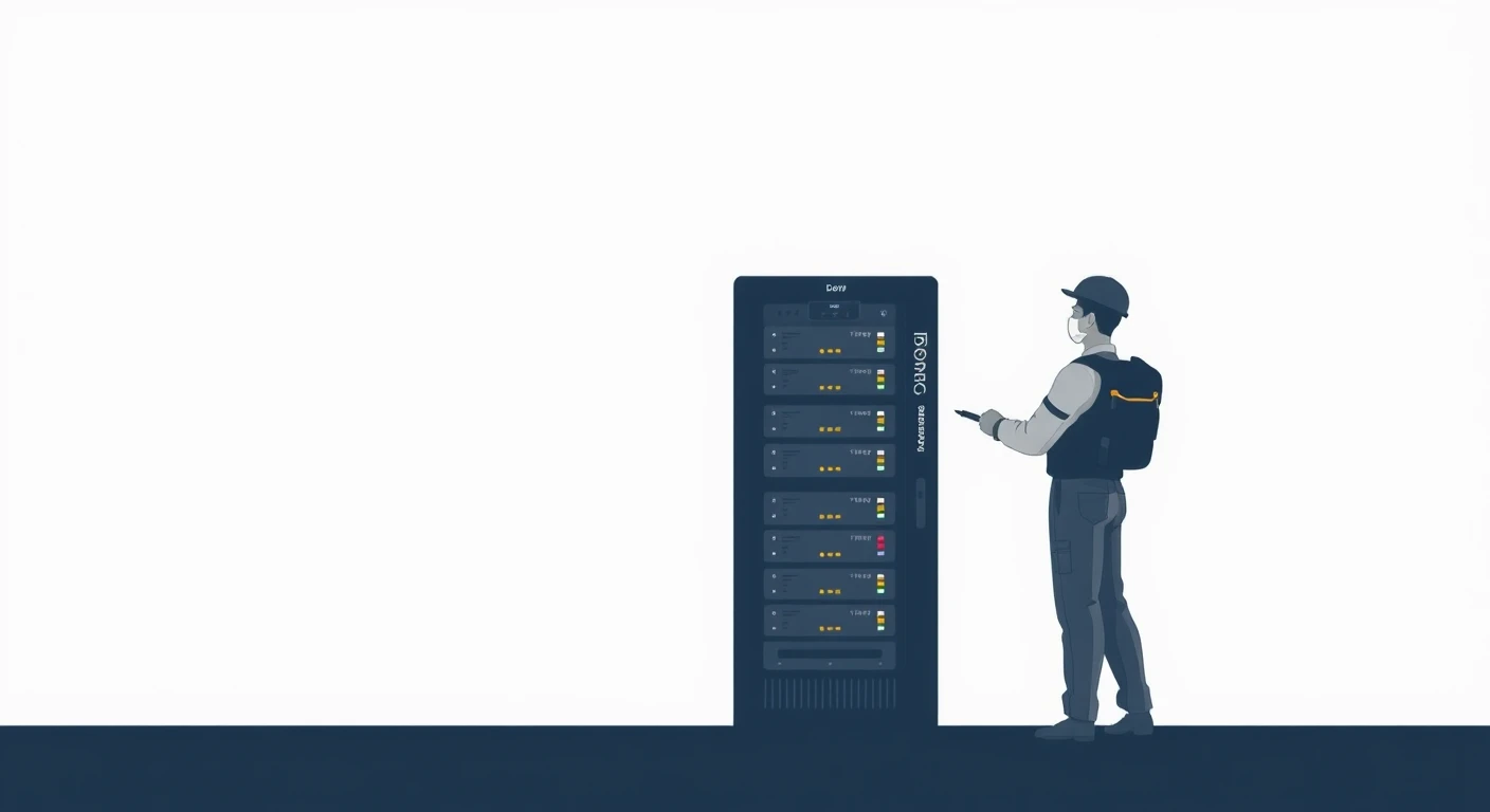 엔지니어, 코딩, 서버 일러스트 (그래픽 포스터)