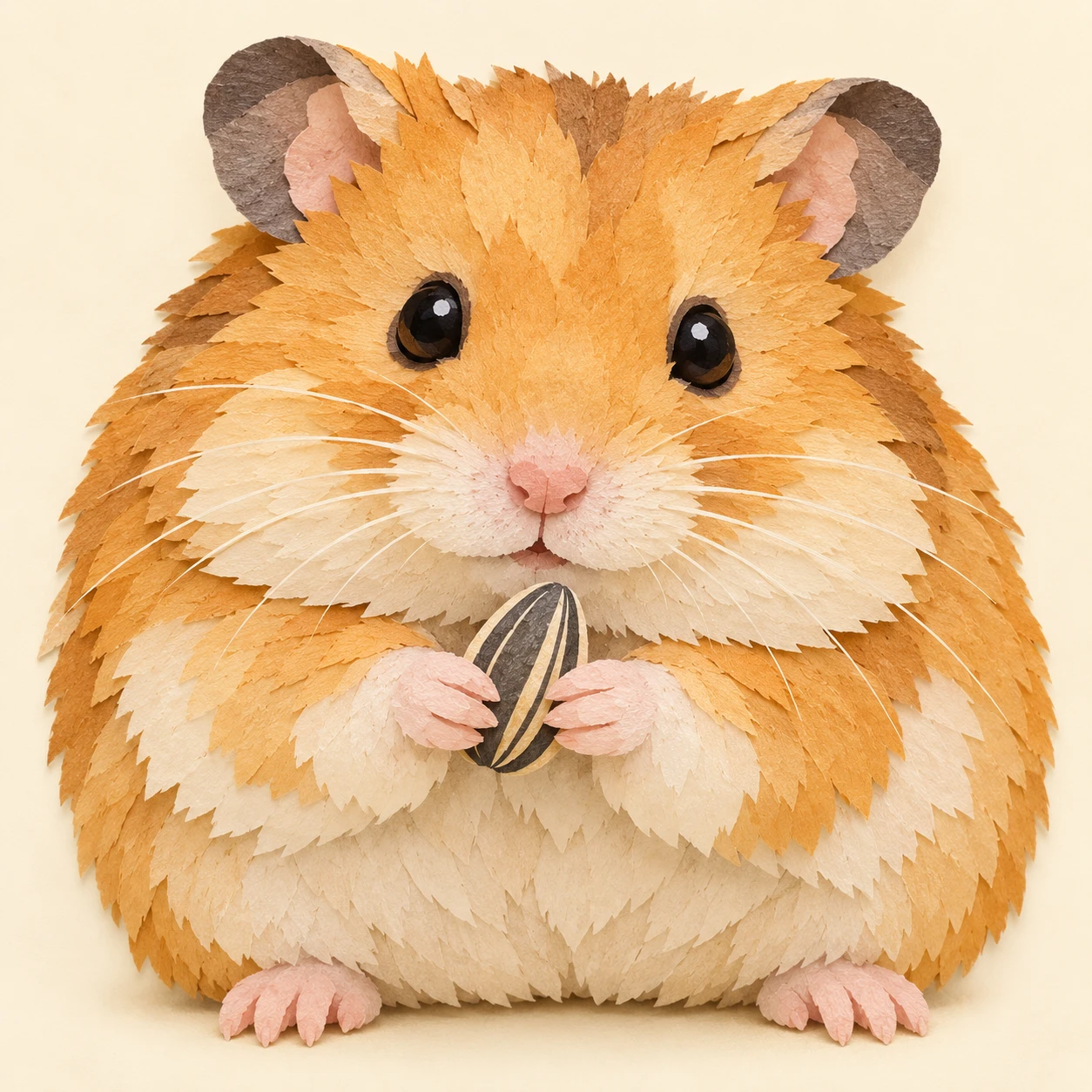 Profile picture of a golden hamster (paper cut-out)