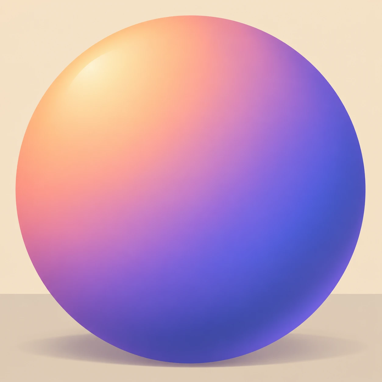 Profile picture of a sphere with a colour gradient (flat illustration)