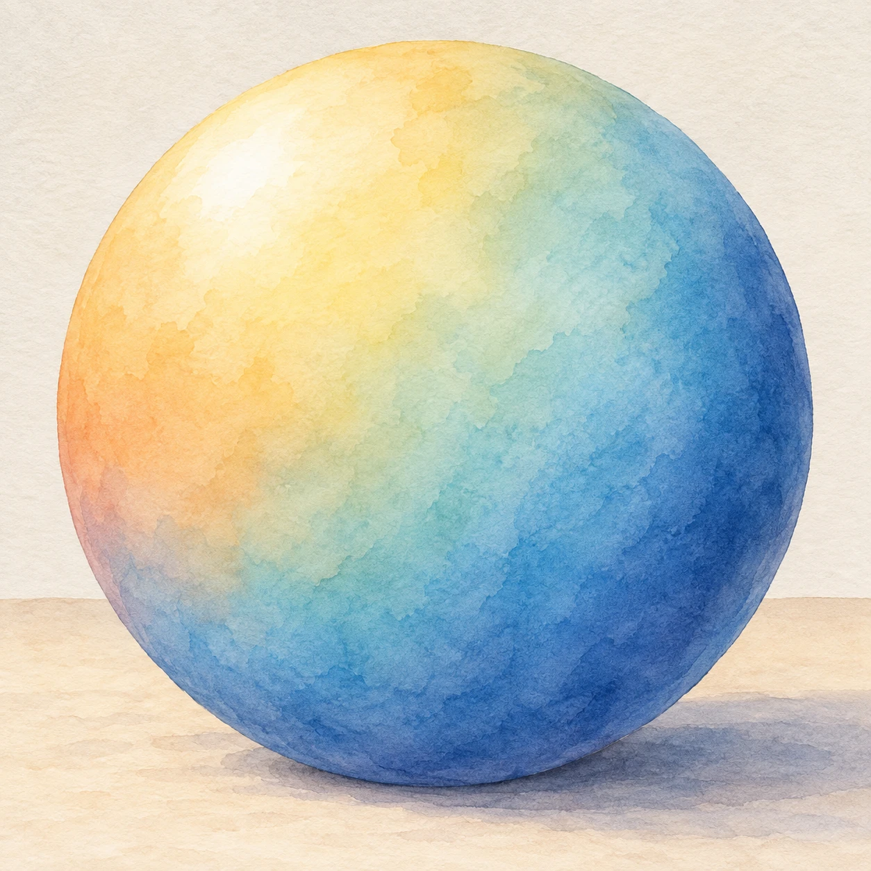 Profile picture of a sphere with a colour gradient (watercolor)