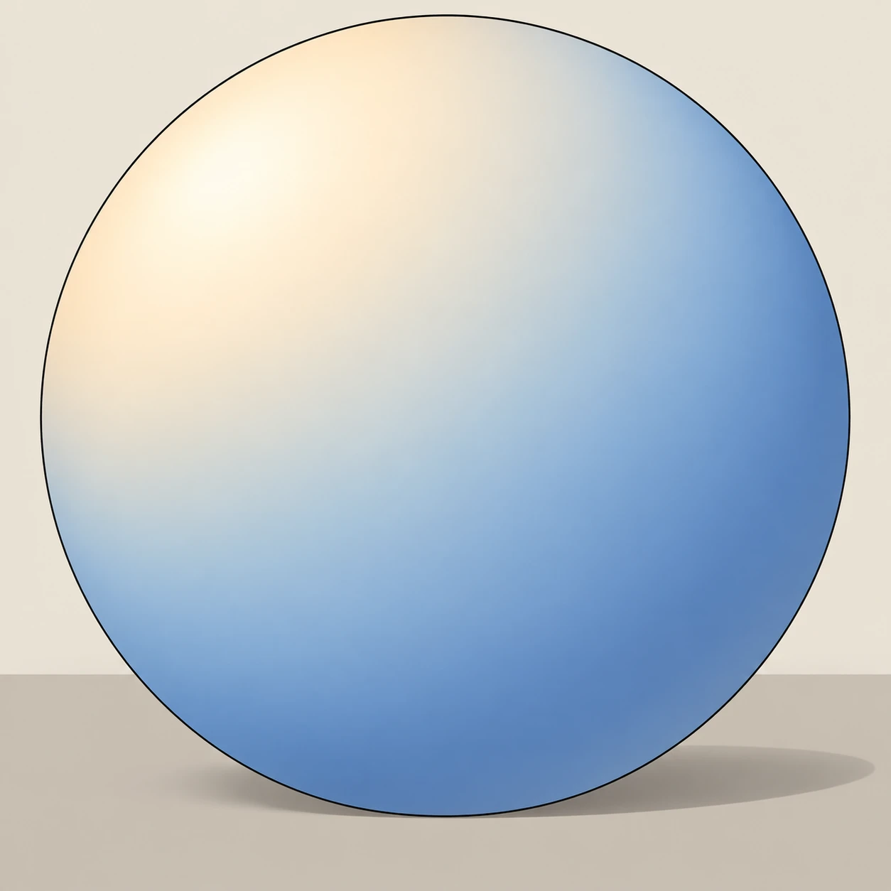 Profile picture of a sphere with a colour gradient (simple line art)