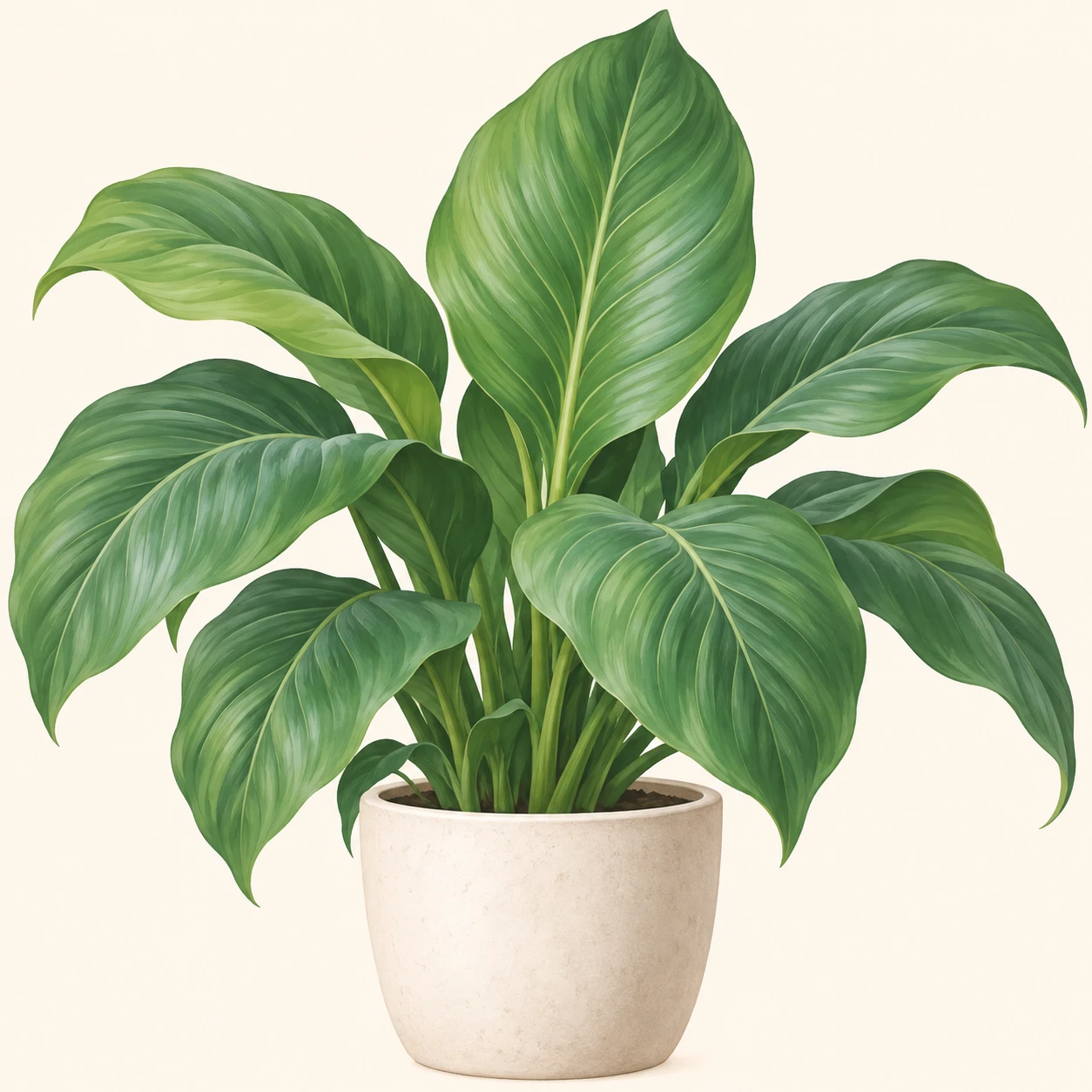 観葉植物のプロフィール用画像（ソフトパステル）