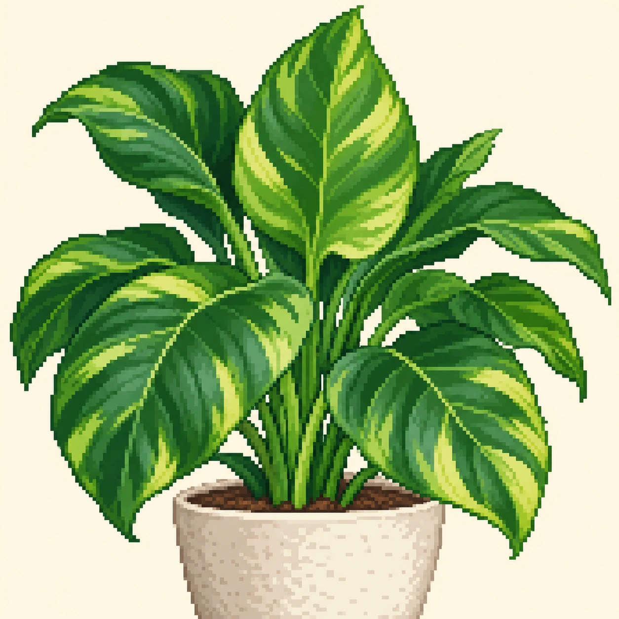 Profile picture of a potted houseplant (pixel art)