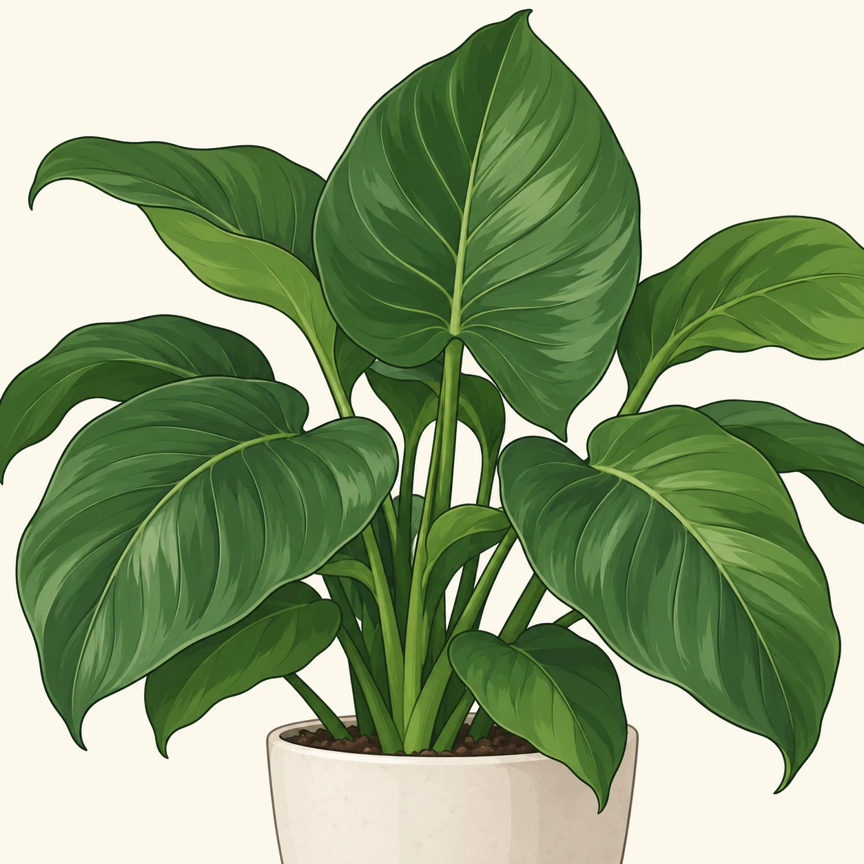 Profile picture of a potted houseplant (simple line art)