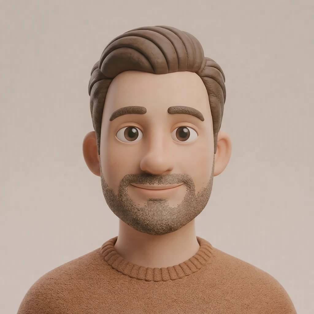 Profile picture of a man with short hair (soft 3D)