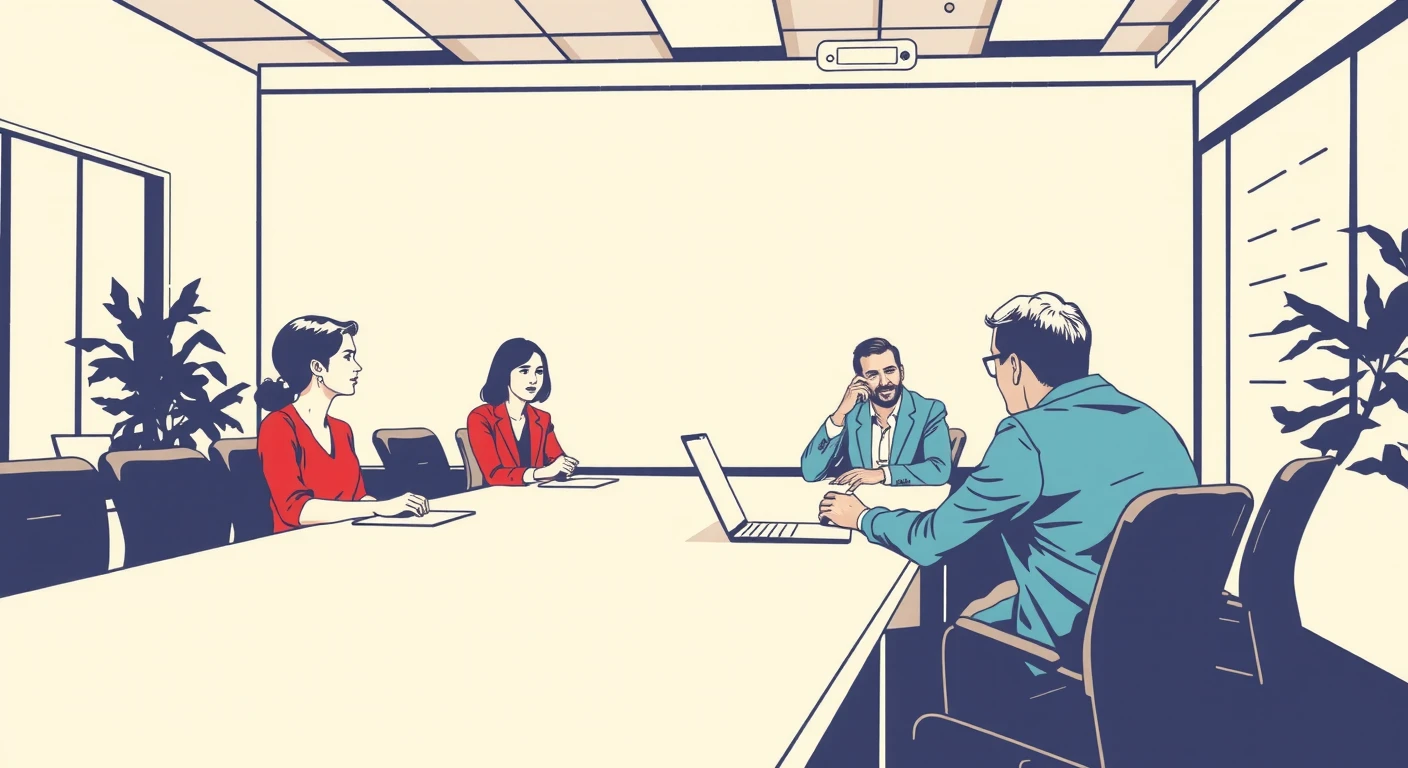 チーム・会議・ディスカッション・会議テーブルのイラスト