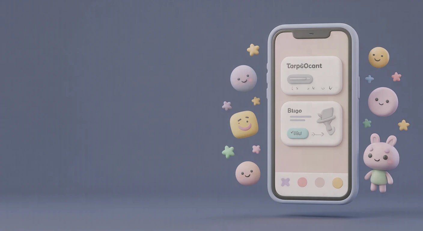 モバイルアプリ開発のイラスト（ソフト3D）