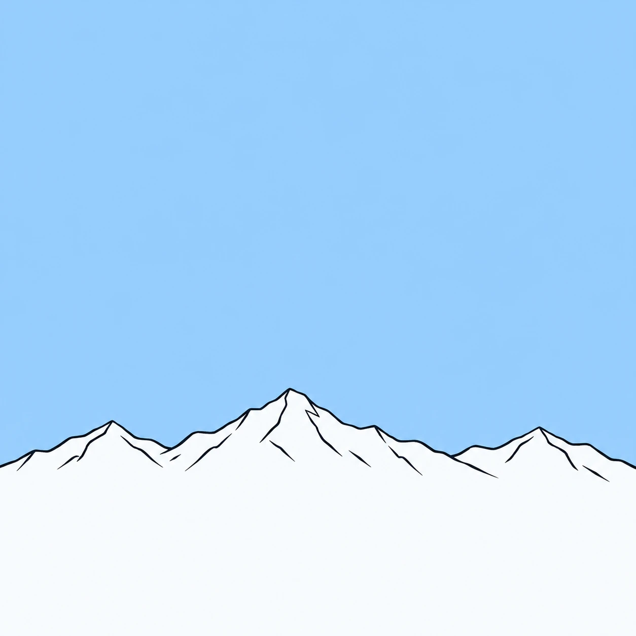 Profile picture of a mountain ridge under a wide sky (simple line art)