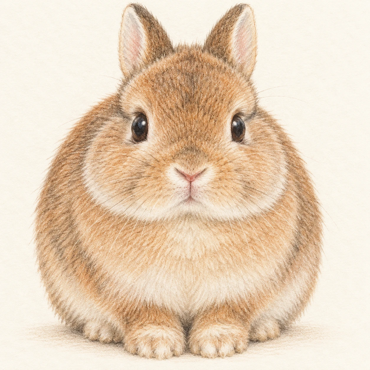 Profile picture of a Netherland dwarf rabbit (colored pencil)