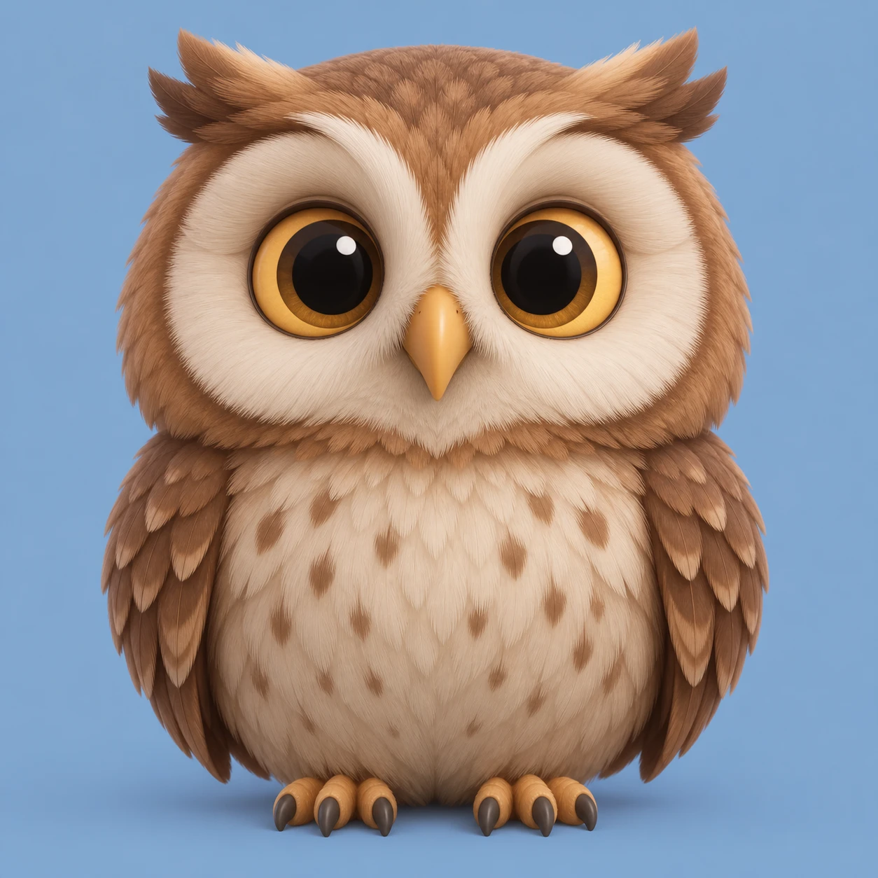 フクロウのプロフィール用画像（ソフト3D）