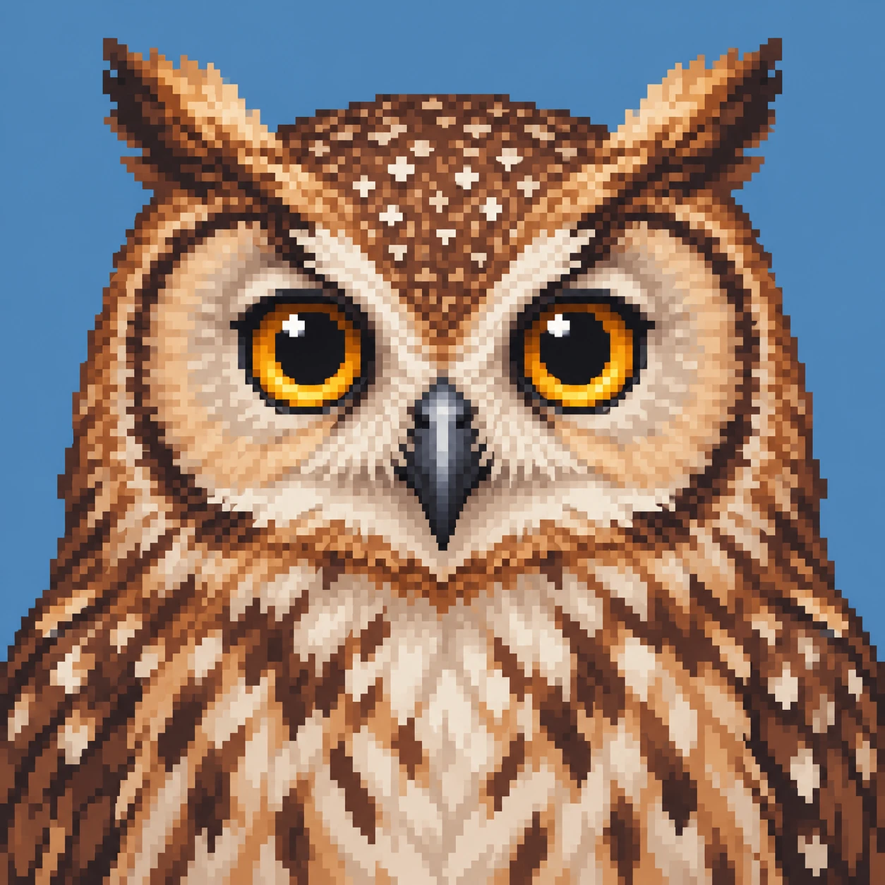 フクロウのプロフィール用画像（ドット絵）