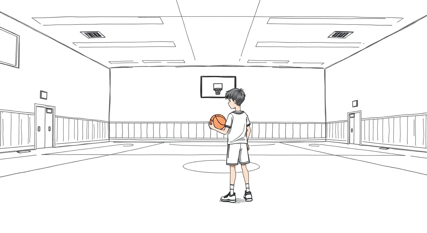体育の授業でボールを持つ生徒のイラスト