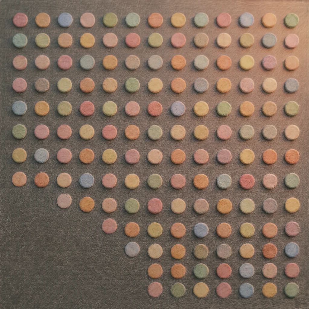 Profile picture of a polka dot pattern (colored pencil)