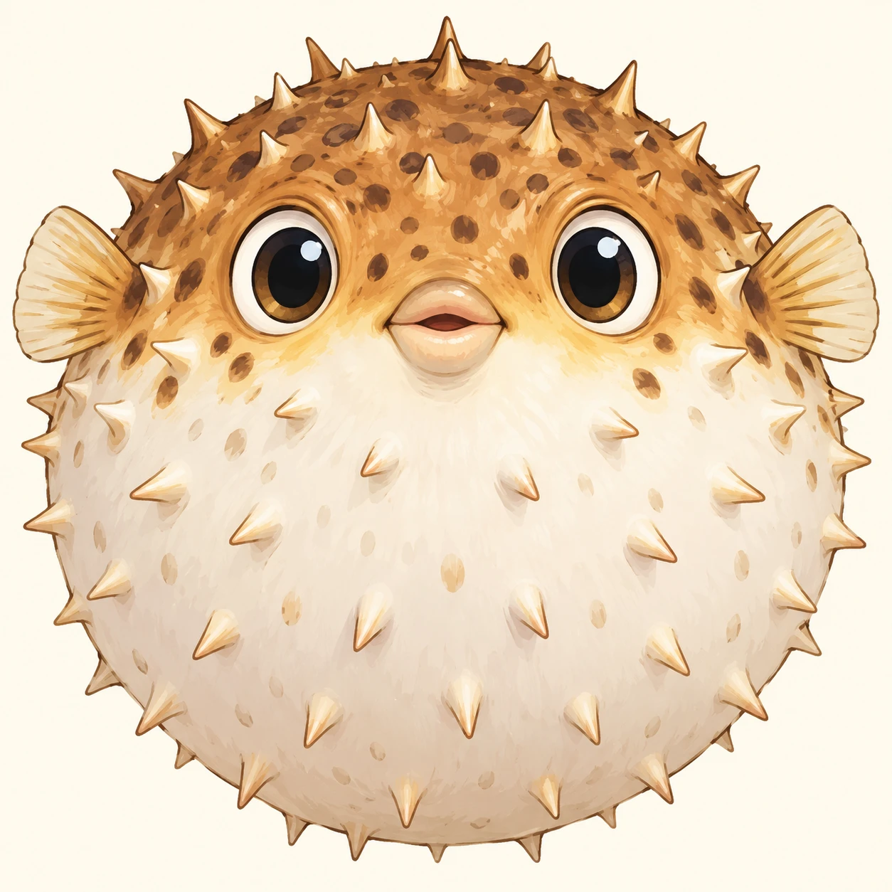 フグのプロフィール用画像（ゆるいイラスト）
