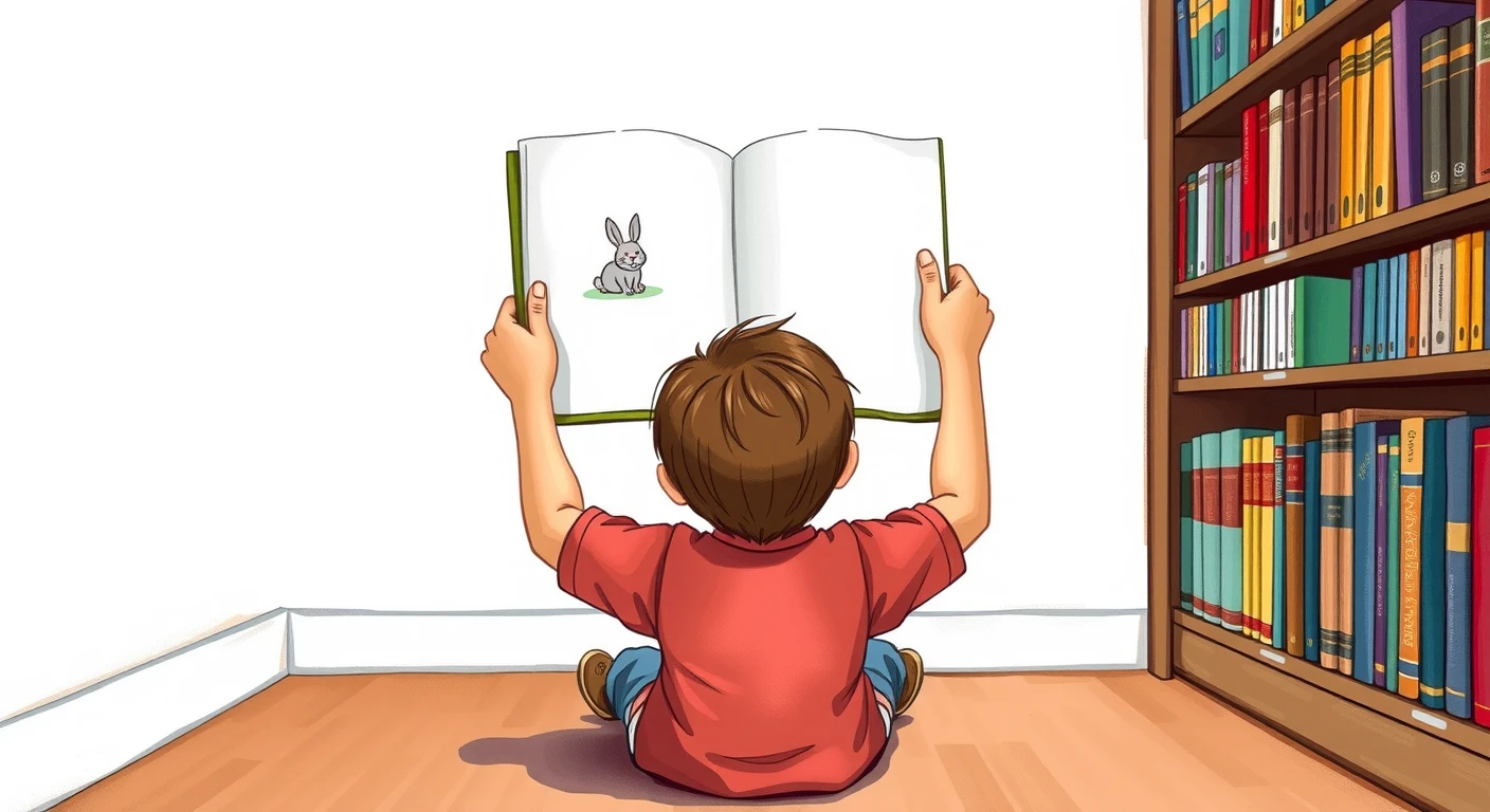 読み聞かせをする読み手と聞く子どものイラスト