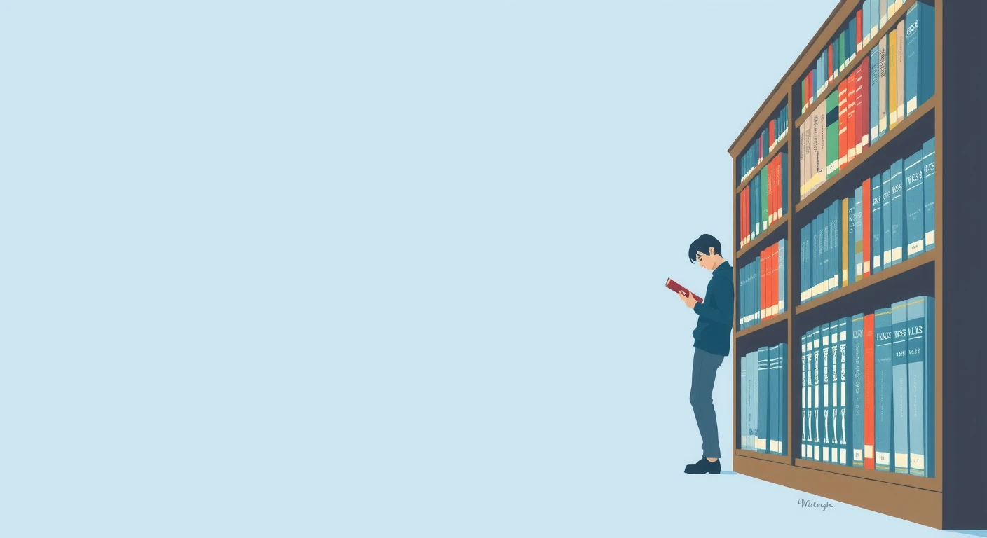 読者・読書・本・本棚のイラスト