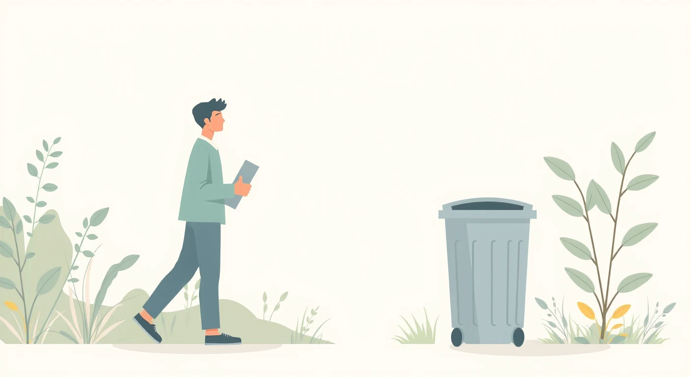 Illustration of citizen, recycling, environment, waste bin, plant