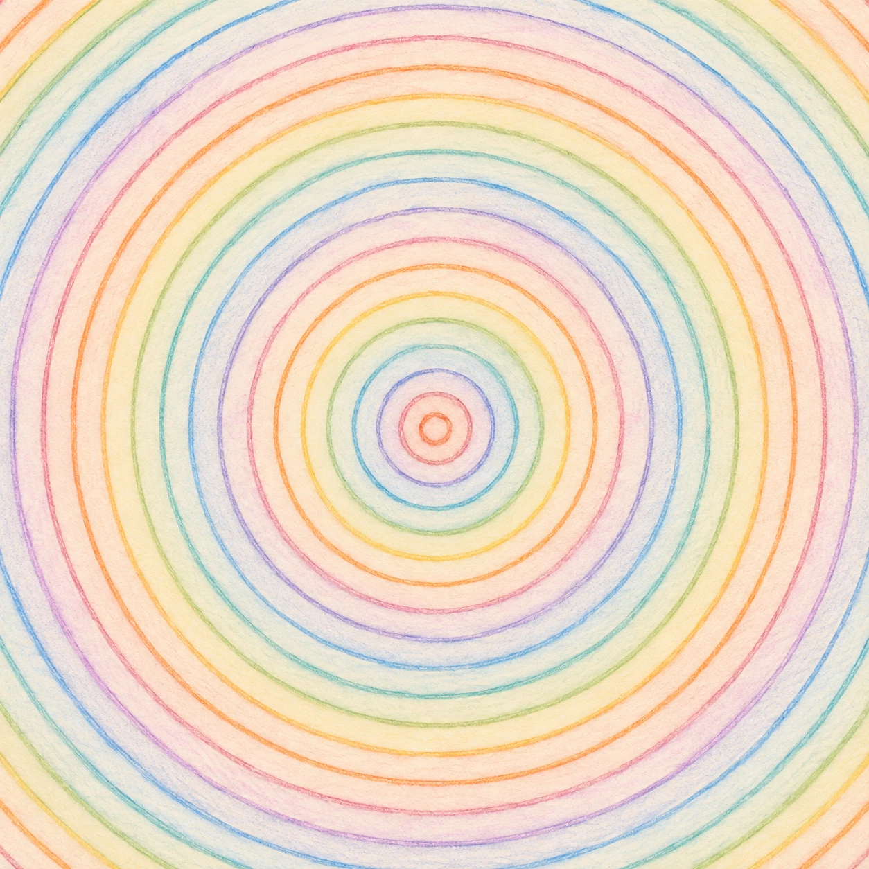 Profile picture of concentric ripples (colored pencil)