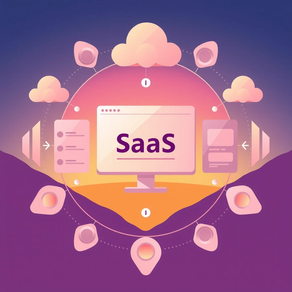 SaaS・プラットフォーム・ブラウザ・ダッシュボード・パネルのイラスト