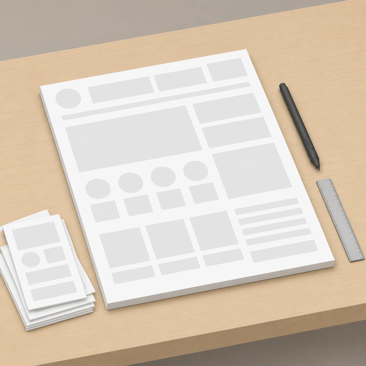 UX/UIデザインプロセスのアイソメトリックイラスト