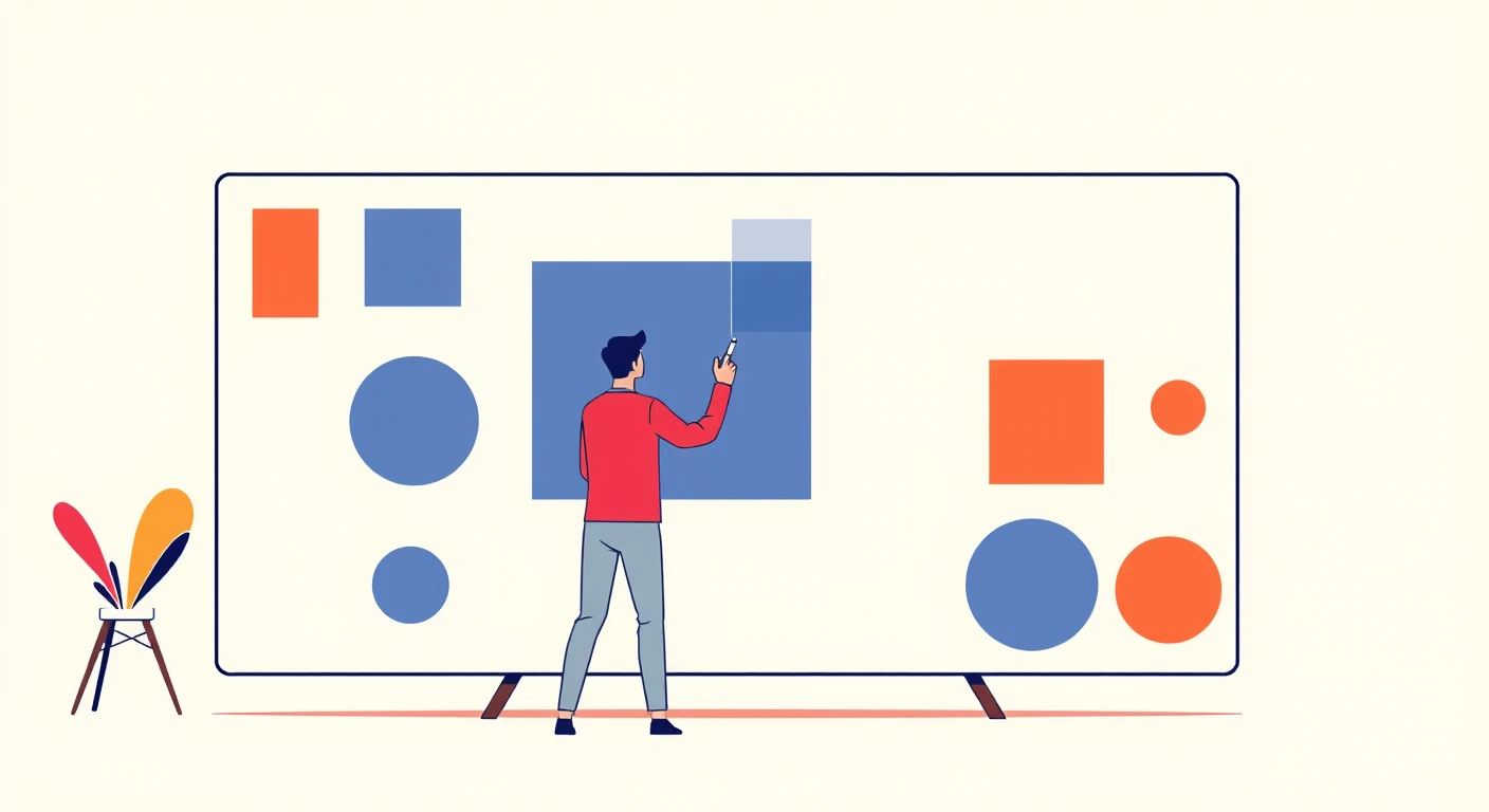 Illustration of the steps in a screen design process