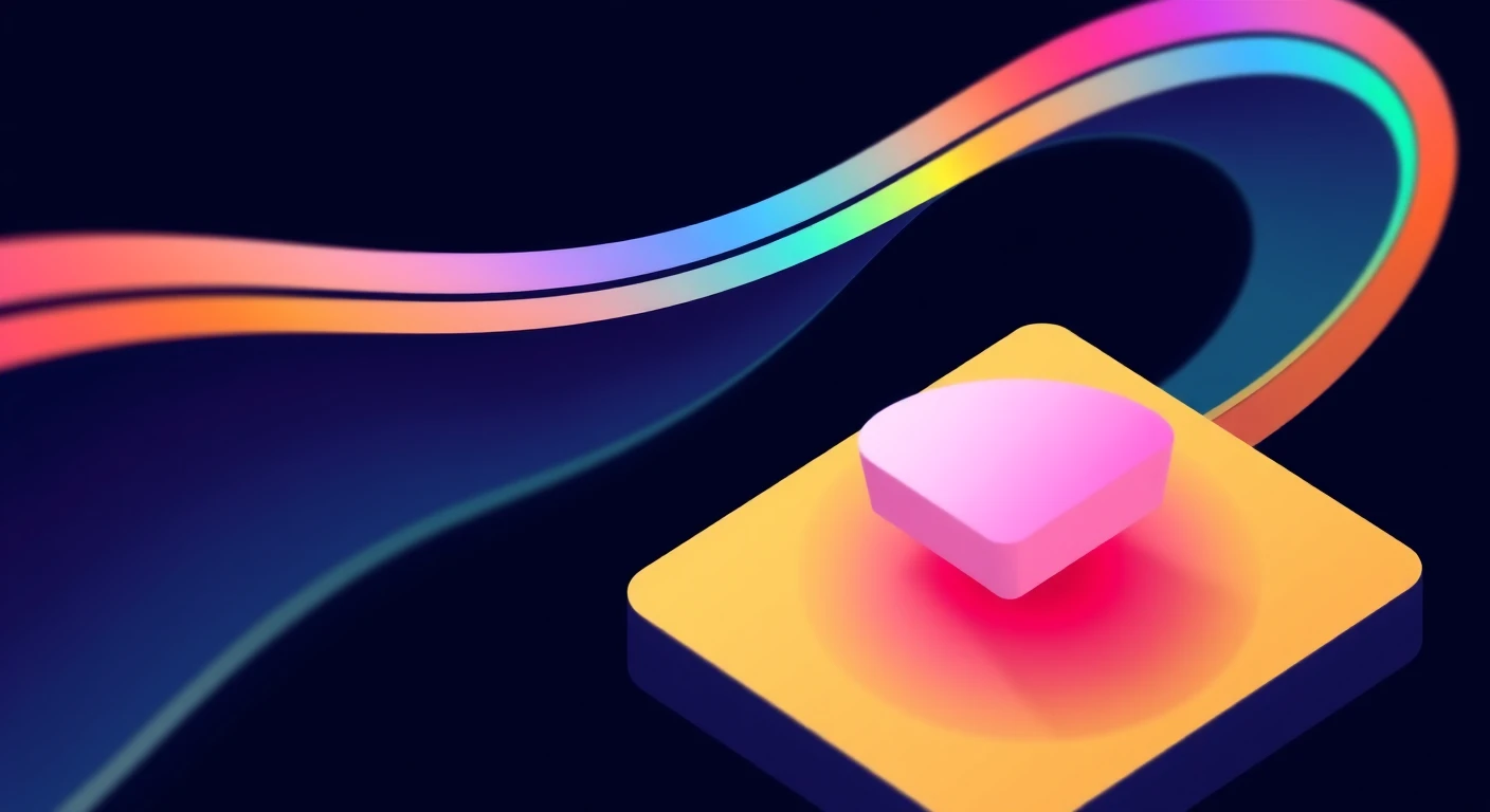 Illustration of video, streaming, gradient wave, geometric shape