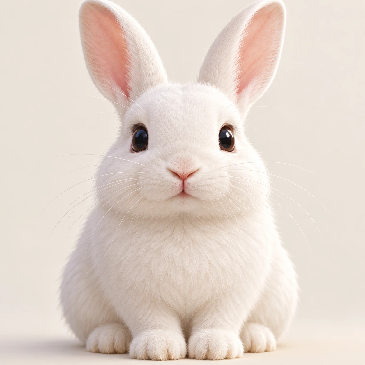Profile picture of a white rabbit (soft 3D)