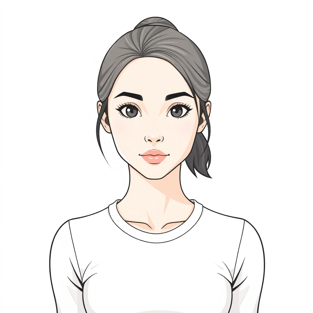 ヨガ姿の女性のプロフィールアイコン（アイソメトリック）